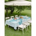 thumbnail image 4 of Outdoor Tablecloth with Umbrella Hole for Patio/Picnic/Party/Camping, Teal Starfish Waterproof Table Cloth Rectangle Table Cover Washable, Vintage Gray Farmhouse Coastal Summer (52"x 70"), 4 of 9