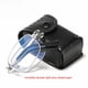 thumbnail image 2 of Grado de cristal Estándar Tableta de resina de alta definición Bolsa con cremallera portátil Espejo plegable para presbicia con doble luz Caja de cuero de calidad Espejo plegable, 2 of 5