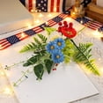 thumbnail image 4 of 1PC Independence Day Simulation Flowers Peonies Chrysanthemums Silk Flowers Fake Flowers Home Decoration Cuttings Simulation Flowers, 4 of 6