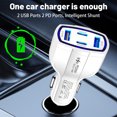 thumbnail image 4 of Cargador rápido de coche Adaptador de corriente para automóvil 4 en 1 QC3.0 18W 2USB + 2PD Toma de cargador 12-30V (Blanco), 4 of 9