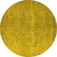 thumbnail image 1 of Ahgly Company Indoor Round Oriental Yellow Industrial Area Rugs, 8' Round, 1 of 4