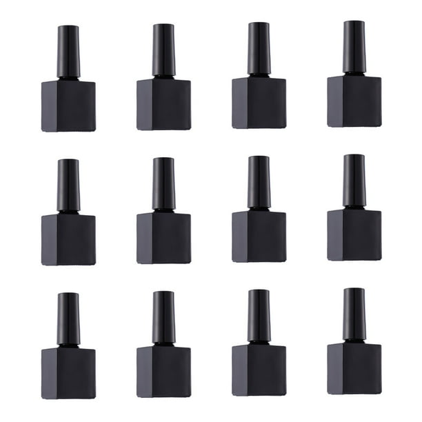 FELTECHELECTR 12 botellas de vidrio de 10 ml para esmalte de uñas, contenedores vacíos para almacenar esmalte de uñas.