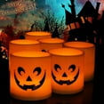 thumbnail image 7 of sruoe Flameless Candles, Wick Flameless Candle, Electronic Candles, Indoor Tabletop Decor, Battery Operated Flameless Lanterns, Candle Light for Halloween Christmas Party Holiday Decor, 7 of 7
