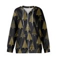 thumbnail image 3 of Women's Casual Fashion Long-Sleeve Zip-Up Hoodie with Christmas Print, Knitted Pullover for Comfortable Wear and Style,Earthy Yellow,XL, 3 of 7