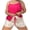 Hot Pink, variant on Women's Plus Size Pajamas Sets Cami Top and Shorts Set 2 Piece Heart Print Loungewear Pjs Sleepwear with Drawstring
