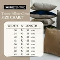 thumbnail image 6 of The HomeCentric Decorative Throw Pillow cover Blue 18"x18" (45x45 cm) Velvet Striped And Linen Cushion Covers For Couches And Sofas, Patchwork Modern Style - Velvet Band Ice, 6 of 9