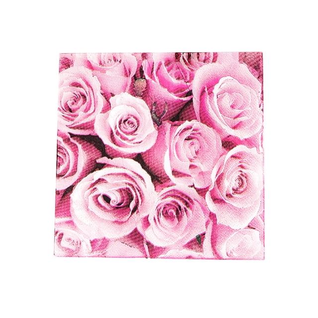 Decoraciones de la Fiesta de Cumpleaños Día de San Valentín Servilletas Impresas Desechables 16.5x16.5cm Toallas de Cara de Papel Multicolor Decoraciones de la Fiesta Del Té