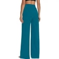 thumbnail image 2 of DIGITMON Womens Comfort Loose Fit Wide Leg Jogger Lightweight Yoga Running Pants with Pockets (Teal, Large), 2 of 2