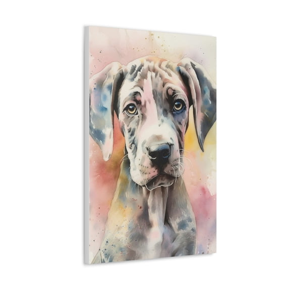 Watercolor Great Dane Painting 3 - Nursery Collection - Bedtime Stories