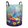 thumbnail image 2 of Balery Spring Flower Seasonal Round Laundry Basket with Handles Waterproof Freestanding Laundry Hamper for Clothes Toys in the Dorm and Family-Medium, 2 of 8