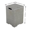 thumbnail image 3 of Elementi Plus Propane Tank Cover Table Outdoor Fire Pit Side Table Square Propane Tank Hideaway Storage Box for 20lb Propane Gas Tank Concrete - Light Grey, 15.7" x 15.7" x 24.8", 3 of 4