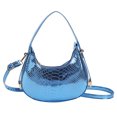 thumbnail image 1 of Bolsa De Hombro Patrón de cocodrilo Bolsos cruzados Bolso de hombro de cuero de PU Moda para el trabajo (Azul) Likrtyny Para Estrenar, 1 of 9
