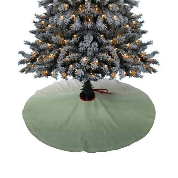 Sage Green Ombre Christmas Tree Skirt 48 Inches Large Christmas Skirt Tree, Modern Sage Green Abstract Art Tree Skirt Christmas Decorations for Fireplace Party Holidays Indoor Outdoor
