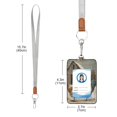 thumbnail image 3 of PU Leather Badge Holder ID Badge Holder with Lanyard for Cards & Credentials Chicken and Rooster, 3 of 6