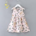 thumbnail image 2 of Favoffer Summer Girls Multicolor Floral Print Dress Round Neck Sleeveless Flowy Cute Sundress Casual Travel Photoshoot Play 1-7Y, 2 of 4