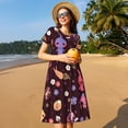 thumbnail image 3 of Lsque Pikmin Print Women's Casual Dress T-Shirt Summer Short Sleeve Scoop Neck Swing Dresses, 3 of 7