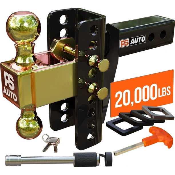 Enganche de remolque ajustable PSAUTO 20,000 LBS para remolque de autocaravanas
