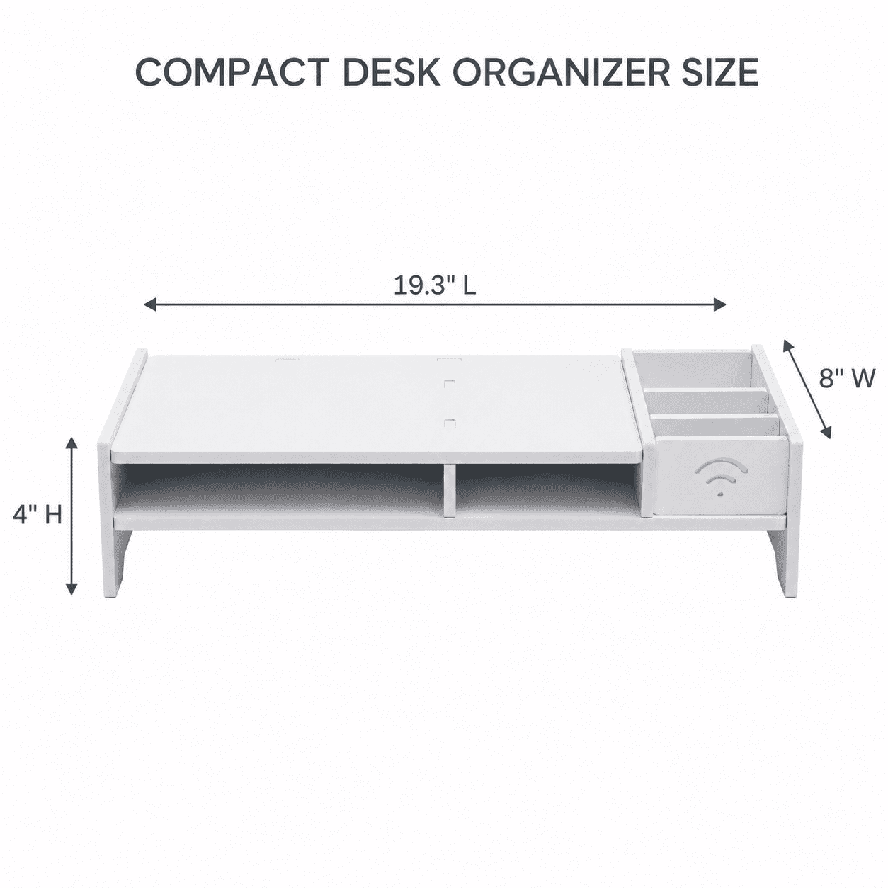 Kabuer Monitor Stand for Computer, Laptops, Desk Shelf Organizer for Office, Dormitory, Home Wooden