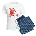 thumbnail image 5 of CafePress - Asian Dragon Women's Light Pajamas - Women's Short Sleeve Print T-Shirt and Pants Light Cotton Pajama Set, 5 of 7