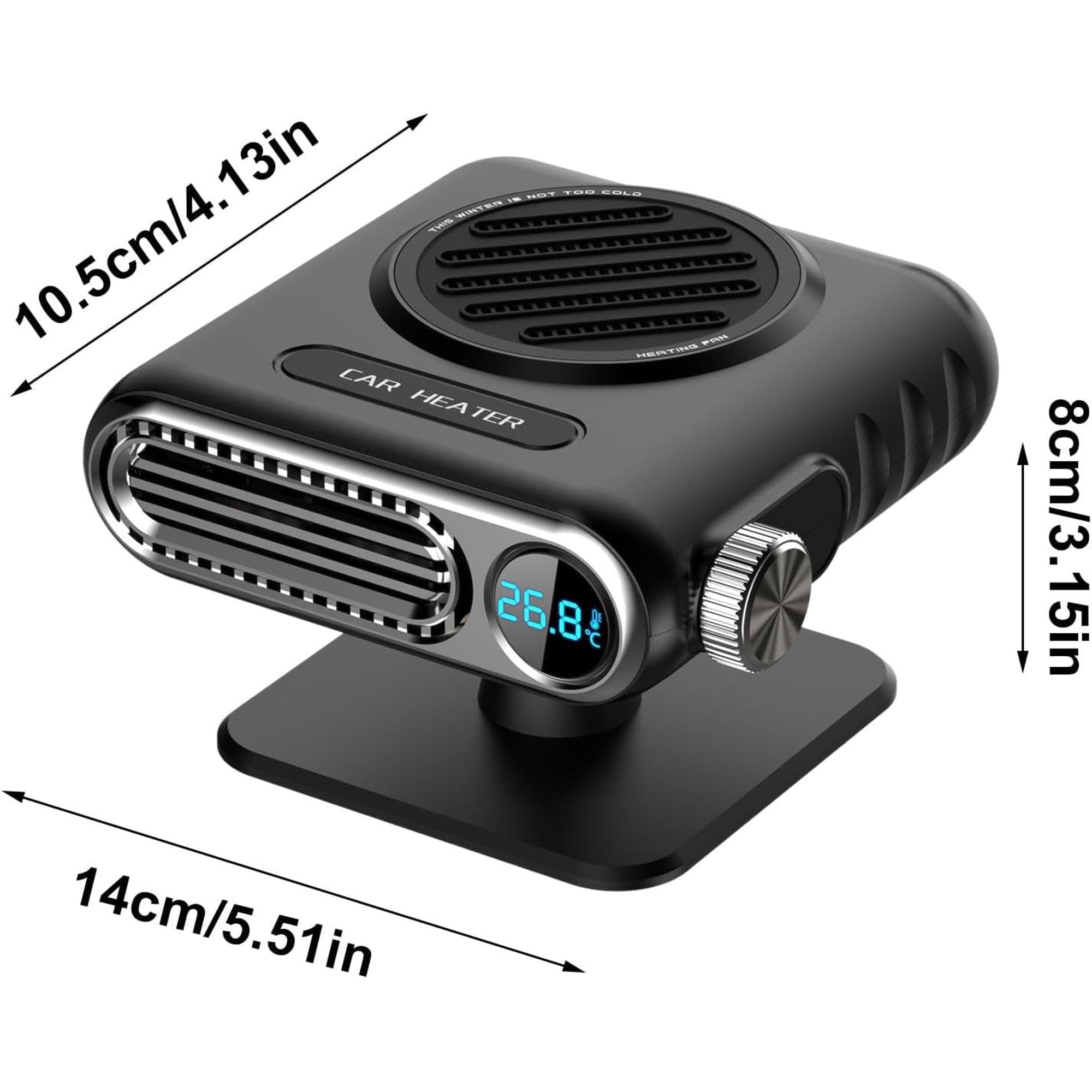 Portable Car Heaters For Vehiclem, 24V Car Heater, Auto Fan Heater, LED Display Adjustable Temperature Fast Heating Car Defrost Defogger, Vehicle Mounted Heater, Car Windshield Defroster Demister