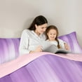 thumbnail image 5 of Feelyou Dreamy Plum Stripes Bedding Comforter Set, Abstract Geometric Twin Comforter Sets, Teens Girls Boys Kids Reversible Bedding Set, Breathable Home Decor, 2-Piece, 5 of 8