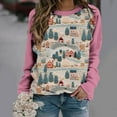 thumbnail image 1 of Birdeem Blouse de Noël Imprimée à Manches Longues pour Femmes, Col Rond, Tunique Décontractée, 1 of 1