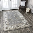 thumbnail image 2 of Alora Decor Liberty 2'6" x 10' Border Gray/Tan/Ivory Hand-Tufted Area Rug, 2 of 8
