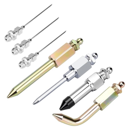 ARCADORA 7 In 1 Grease Gun Nozzle Kit Steel Rubber Construction For Automotive Machinery Agricultural Equipment Maintenance