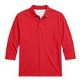 thumbnail image 3 of Children 3/4 Sleeve T-Shirt Lapel Collared Button Placket Breathable Pullover Tops for Kids School Sports Daily Wear 11-12Y, 3 of 8