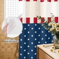 thumbnail image 2 of No Hook Shower Curtain with Built-in Rings - 4th of July Washable Waterproof Fabric Bathroom Curtains for Hotel,Rentals, Stall 36 X 72 Inch , Patriotic American Flag Stars Red Stripes Blue, 2 of 9