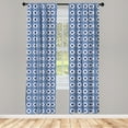 thumbnail image 3 of Ambesonne Navy Blue Curtains, Moroccan Traditional, Pair of 28"x95", Violet Blue Pale Blue, 3 of 5