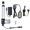 Silver and Black EU Plug Edition, variant on Heavy Duty 4000N Electric Linear Actuator with 150mm Stroke, 24V DC Motor Retractable Lift Rod and 5-Pin Control Switch Assembly - Durable Aluminum Construction (5.9 inches / 150 mm)