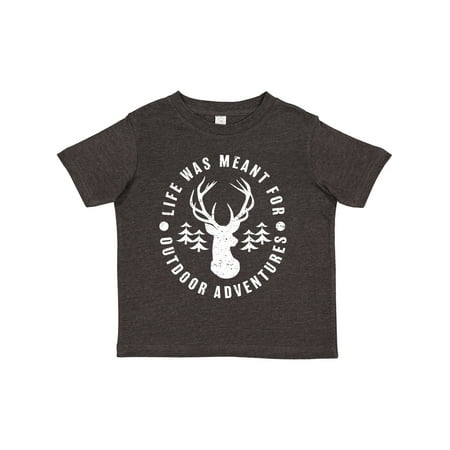 

Inktastic Life Was Meant for Outdoor Adventures with Deer Gift Toddler Boy or Toddler Girl T-Shirt