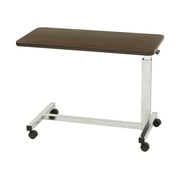 Carex Overbed Table with Swivel Wheels, Hospital Bed Table, Adjustable