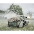 thumbnail image 3 of Deiter, Lori 14x12 Black Modern Framed Museum Art Print Titled - Sage Green Truck with Blush Petunias, 3 of 5