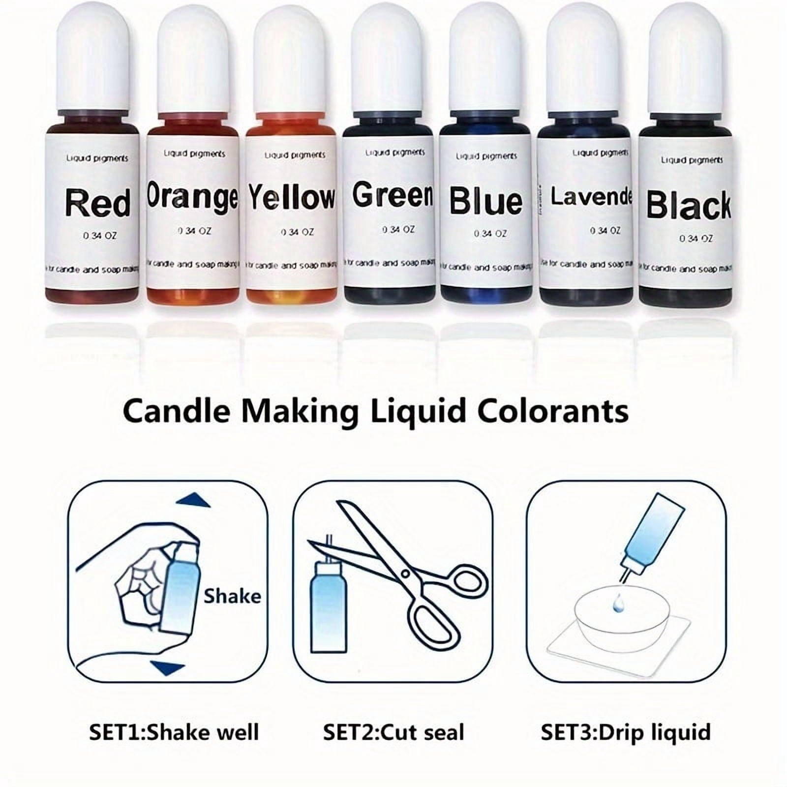 1 set Candle making set, 100 wicks, 60 wick stickers, 200g of soy wax, 7 colors of candle dyes, candle crafting tools