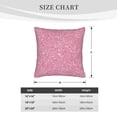 thumbnail image 4 of Bingfone Glitter Pink Linen Throw Pillow Covers Cushion Case Pocket Button Vintage Farmhouse Pillowcase for Sofa Couch Bed 16"x16", 4 of 9