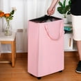 thumbnail image 6 of Efluky Laundry Basket,75L Slim Hamper with Wheels, Rolling Laundry Hamper for Clothes, Small Clothes Hamper for Bedroom, Dorm and Laundry Room,Black, 6 of 7