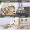 thumbnail image 5 of Rateoe Floral With Birds And Fantasy Flowers Pattern Flannel Door Mat Indoor Outdoor Entrance, Waterproof All-Weather Doormat,Fade Resistant, Low Profile Entryway Mat 16x24in, 5 of 7