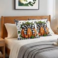 thumbnail image 6 of Pillow Covers 24x24 Set of 2, Orange Pumpkins Throw Pillow Covers Decorative Couch Cushion Cover, Polka Dot Bow Fall Maple Leaves Plaid Microfiber Soft Square Pillowcases for Bedroom Living Room Sofa, 6 of 9