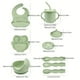 thumbnail image 2 of Baby Led Weaning Food Set| Baby Feeding Supplies| Toddler Food Set| Silicone Bib, Bowl, Sippy Cup With Snack Lid, Divided Fox Plate And Utensils| First Stage Of Life, 2 of 5