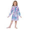 thumbnail image 2 of BZSMCE Bathrobes Belt Hooded Palm Paradise Creative Pattern, 2 of 8