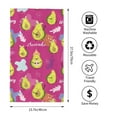 thumbnail image 2 of Fotbe Pink Green Avocado Toalla Premium con Patrón, Toalla de Microfibra de Secado Rápido, Ligera y Altamente Absorbente (27.5x16in), Ideal para Uso Diario, 2 of 6
