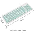 thumbnail image 5 of Wired Keyboard,Wekity Compact Wired USB Mini Keyboard Silent Ergonomic Cute Keyboard - Smooth Typing,Works with Mac and PC,Computer,Windows 10/8 / 7 / Vista/XP (Mint Green), 5 of 7