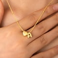 thumbnail image 2 of Turandoss Initial Heart Necklaces for Women 14K Gold Plated Cute Dainty Pendant Personalized Jewelry Birthday Teacher Appreciation Mothers Day Graduation Gifts for Her Mom Kids Teen Girls Wife Ideas, 2 of 8