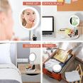 thumbnail image 5 of Fofosbeauty Lighted Makeup Mirror with Magnification,1x/10x Magnifying 21 Led Lights Travel Makeup Mirror, Double Sided Compact Mirror with Light, Vanity Mirror for Makeup Desk and Travel, White, 5 of 9