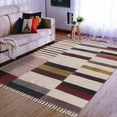 thumbnail image 2 of Casavani Handmade Cotton Living Room Area Rug,Beige 4x7 ft, 2 of 6