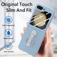 thumbnail image 4 of TECH CIRCLE Case for Samsung Galaxy Z Flip5 (2023) - Hard Plastic Shockproof Rugged Phone Case Slim Fit Lightweight Cover with Phone Ring Stand Holder, Skyblue, 4 of 9