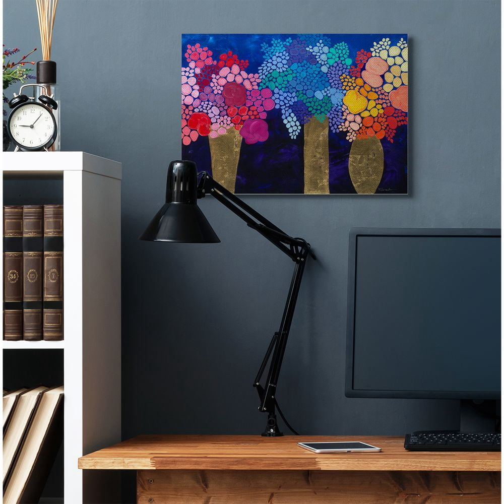 Stupell Industries Abstract Floral Bouquets Playful Multi-color Flowers Canvas Wall Art Design by Third and Wall, 24" x 30"