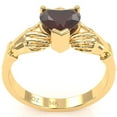 thumbnail image 5 of Claddagh Garnet Ring In Solid 14k Yellow Gold, 5 of 6